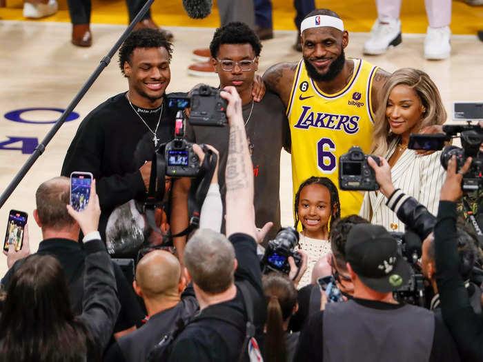 Bronny began stepping into the limelight once LeBron joined the Lakers and moved the family to Los Angeles in 2018.