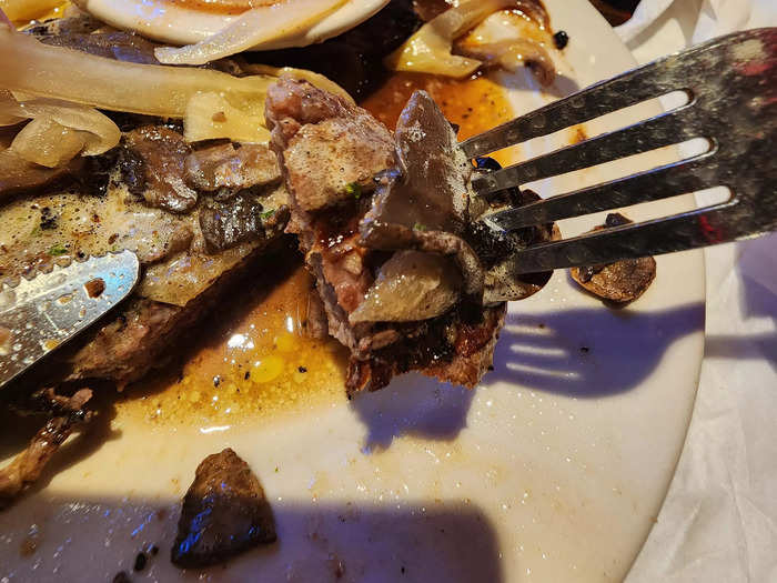 I was glad that my steak came with toppings.