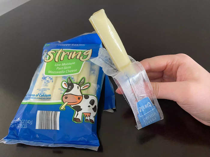 As far as flavor and texture goes, the Happy Farms string cheese was exactly what I expected.