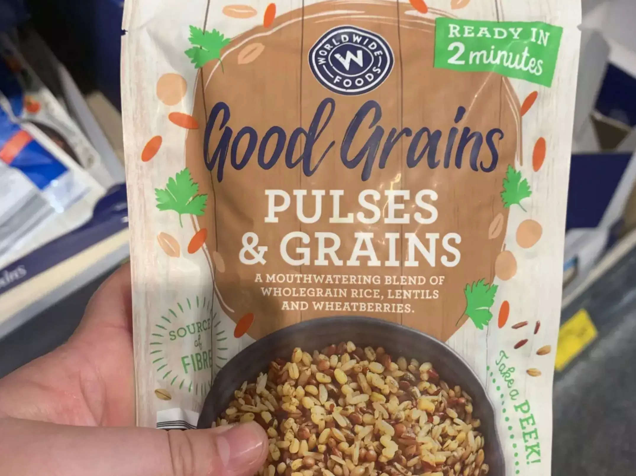 Worldwide Foods pulses and grains in a pouch