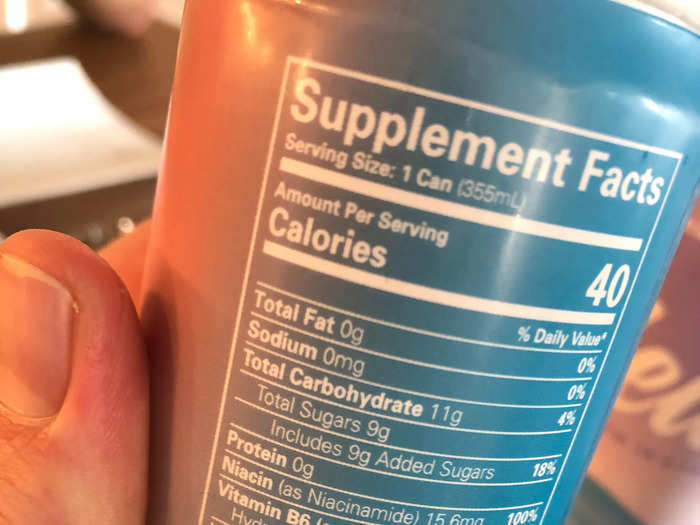 Checking the label again, I noticed that one can only had nine grams of sugar — not so bad for a 12-ounce beverage.
