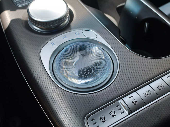 One of the coolest parts of the GV60’s interior is this crystal ball in the center console.