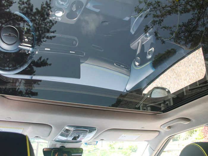 One was the large sunroof, which had an electronic sunshade.