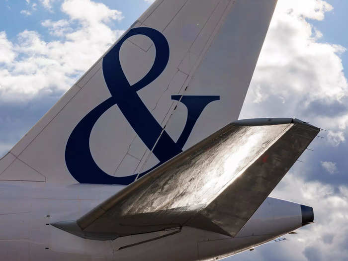 Instead, A&K has plastered its iconic ampersand logo on the tail and its company name on every seat.