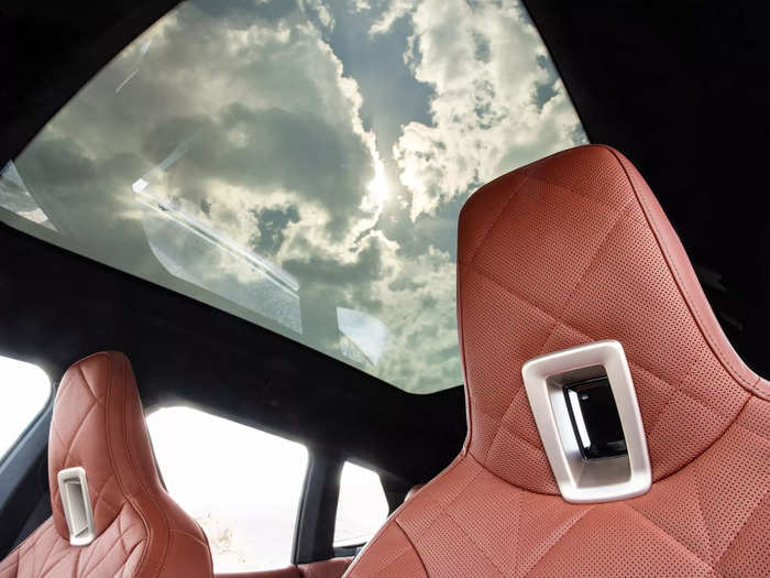 A glass roof makes the iX feel even more spacious.