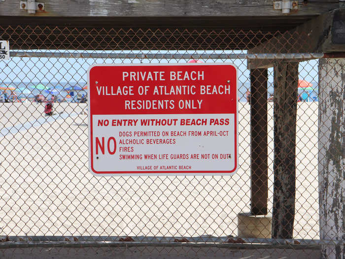 The beach was open to residents and club members only.