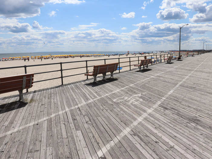 The Atlantic Beach boardwalk was about a mile long. The views were stunning, but there weren