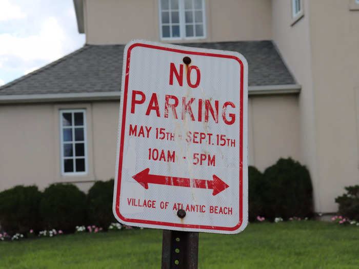 While it can be difficult to find parking in the Hamptons, there was no public parking in Atlantic Beach at all.