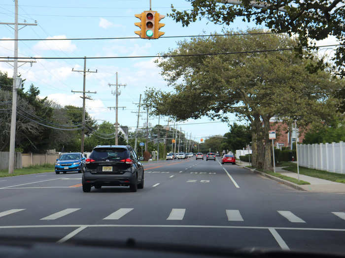 After paying a $3 cash toll, we began driving down Park Street, Atlantic Beach