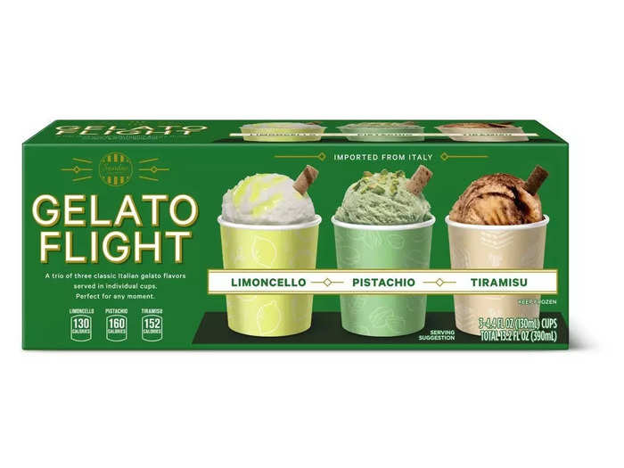 Reminisce on summer vacations over the Specially Selected gelato flight.