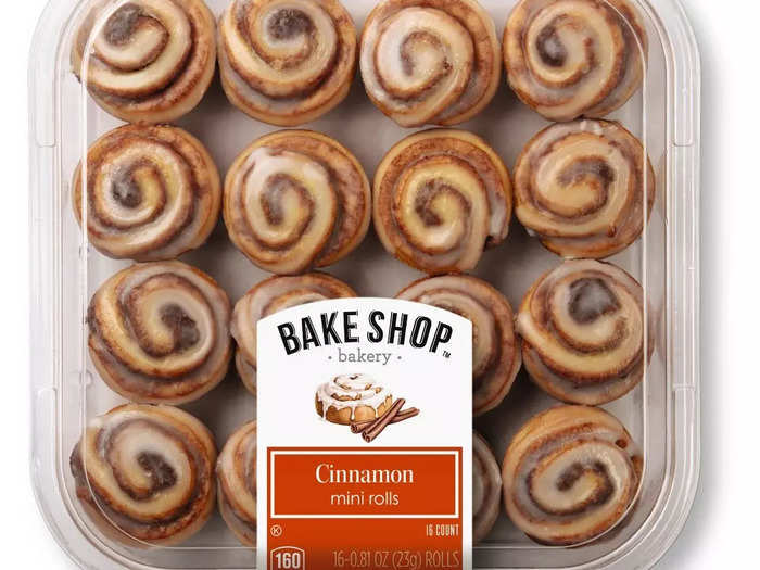 Start the day with Bake Shop mini cinnamon rolls.