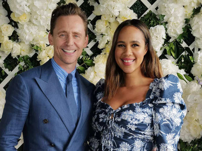 July 16, 2023: Hiddleston and Ashton coupled up for Wimbledon, wearing color-coordinating outfits by Ralph Lauren.