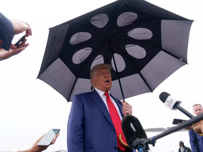 After the arraignment, Trump gave a short statement to reporters. "This is a very sad day for America," he said. "And it was also very sad driving through Washington DC and seeing the filth and the decay ... This is not the place that I left."