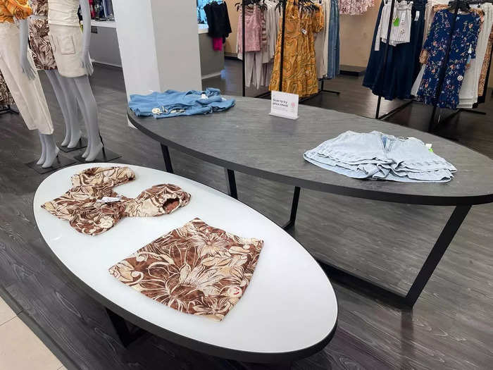 As a former retail employee myself, I was appalled that they broke a cardinal rule of merchandising. These barren tables desperately needed more products and sizes.