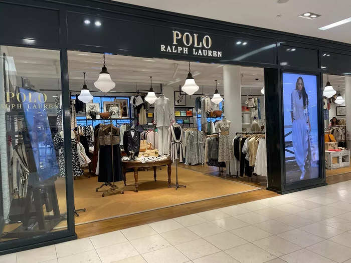 I passed by the Polo Ralph Lauren shop. I appreciated that the space was styled just like any other Ralph Lauren store. The clothing looked beautiful, and a strapless dress with raffia detailing caught my eye, but I knew it would be out of my price range.