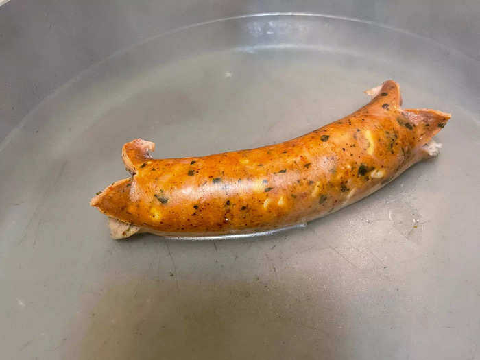 I cooked the chicken sausage in under 10 minutes.