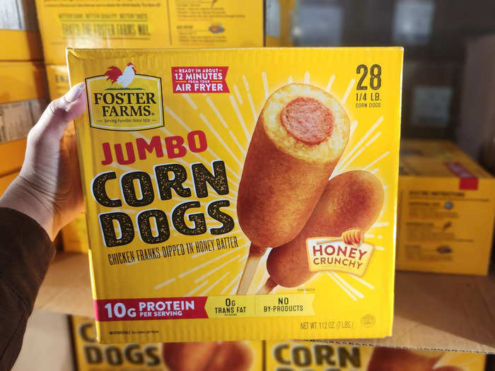 The Foster Farms jumbo corn dogs pack the flavor and protein.