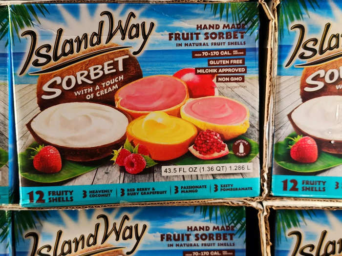 The Island Way sorbet is fruity and delicious.