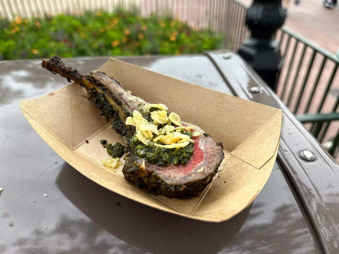 The $8.75 roasted lamb chop at the Australia booth caught my eye.