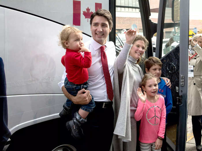 February 2014: The couple welcomed their youngest son, Hadrien Trudeau.