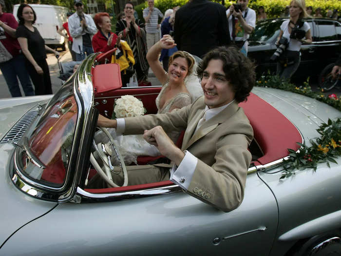 2005: The couple tied the knot in front of friends and family at a church wedding in Montreal.