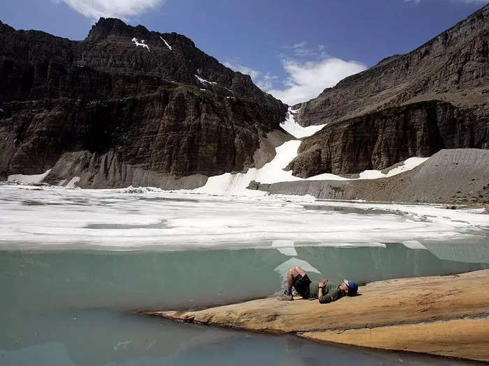 Grinnell Glacier was — and still is — one of the most popular glaciers to photograph and is popular among hikers.