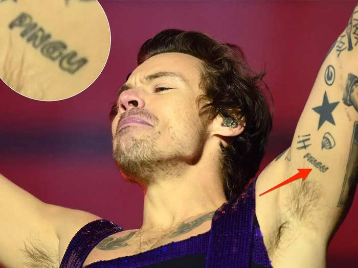 Styles and Ed Sheeran have tattoos in honor of the animated show "Pingu."