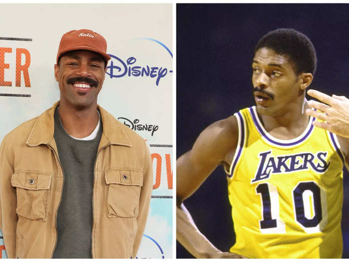 DeVaughn Nixon, the actual son of Lakers guard Norm Nixon, plays his dad on the show.