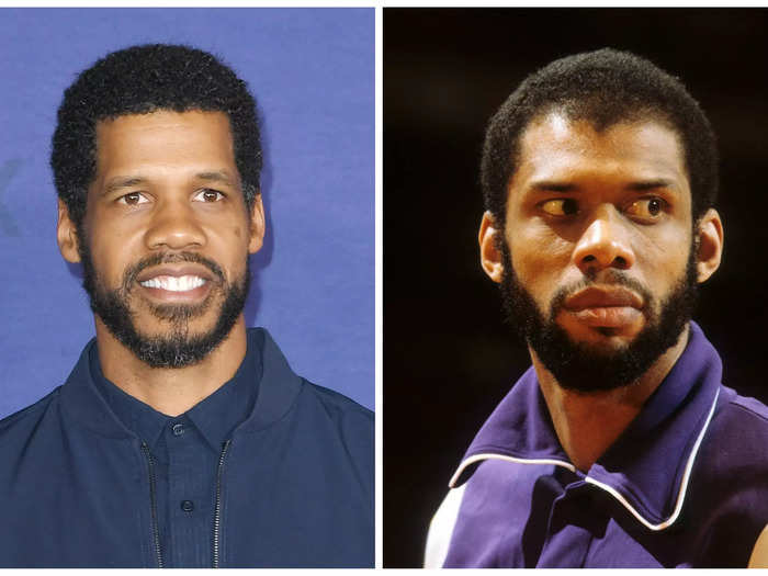 Solomon Hughes plays Lakers center Kareem Abdul-Jabbar.