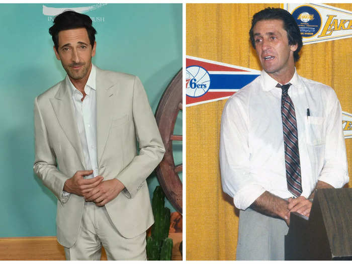 Adrien Brody plays Lakers head coach Pat Riley.