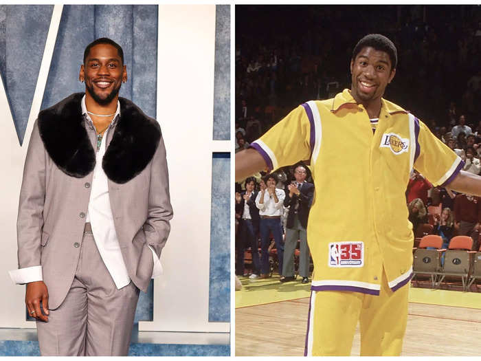 Quincy Isaiah plays Lakers point guard Earvin "Magic" Johnson.