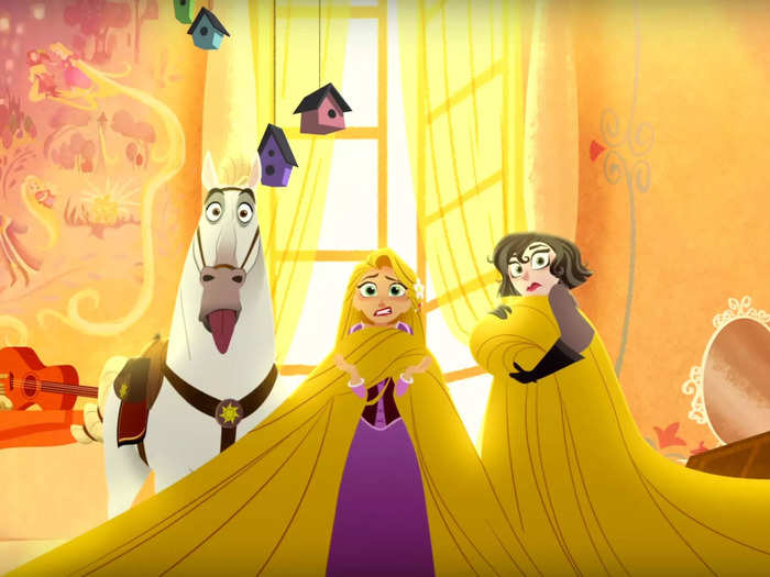 "Tangled: Before Ever After" (2017) is a movie that led to a TV series.