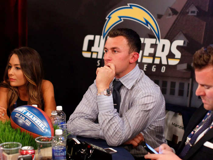 Manziel nearly became the No. 1 pick in the NFL Draft, but his drunken shenanigans ruined his shot