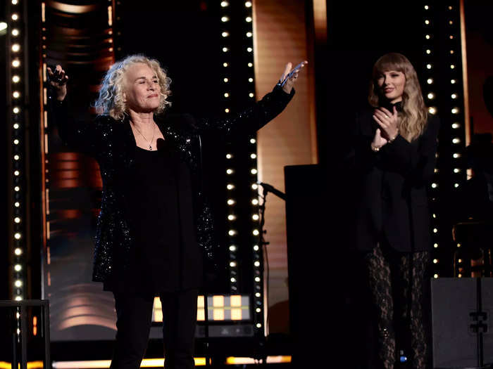 Carole King honored Swift as a lyricist who transcends age and genre.