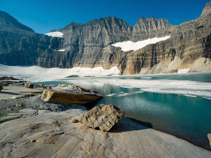 Glaciers in Montana or Washington