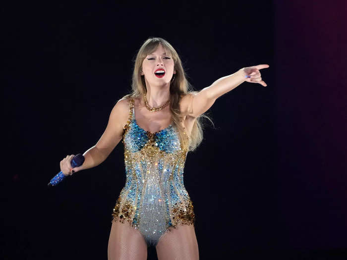 Swift Eras Tour, which kicked off in March 2023, features an array of dazzling, show-stopping designer outfits.