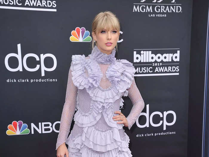 She wore a ruffled lilac dress at the 2019 Billboard Music Awards.