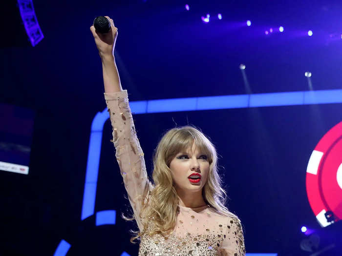 High-waisted shorts quickly made their way into her repertoire, but one of the earliest times she wore them was at the 2012 iHeartRadio Music Festival.