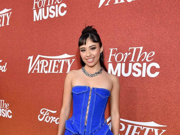 Xochitl Gomez rocked a unique version of a Canadian tuxedo.