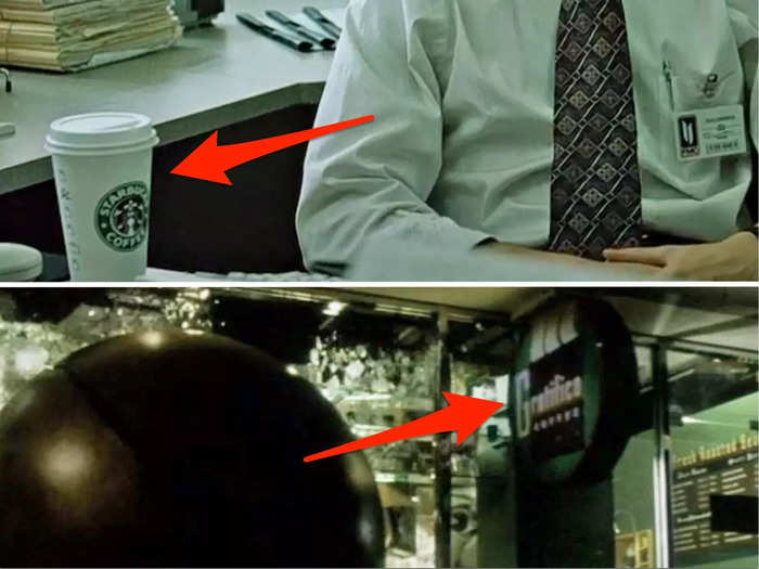 Starbucks appears throughout the movie but is noticeably missing during an important scene.