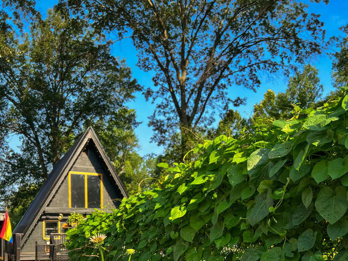 Ginther has landscaped the property. Now it