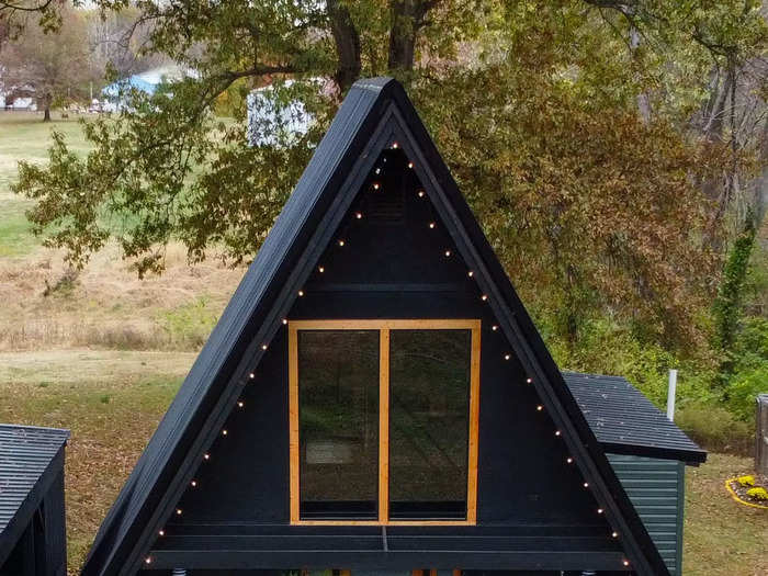 So the couple moved back home, to Southern Illinois, and bought a 1970s A-frame cabin for $83,000.