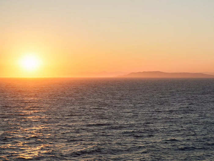 On my final night, I stepped out onto my private deck to see the sunset next to a mountain range and thought to myself, "This is how you cruise."