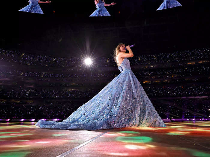 7. The blue "Speak Now" ballgown