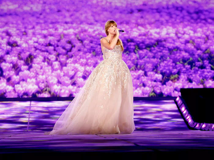 22. The silver "Speak Now" ballgown