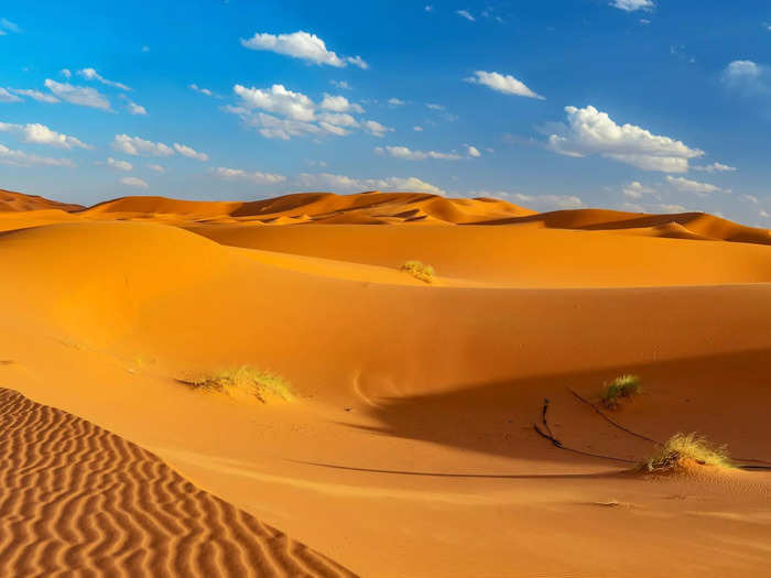 Episode seven was mostly filmed in the Sahara Desert.