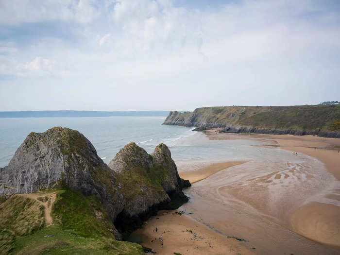 This scene was filmed on Gower Beach in south Wales.