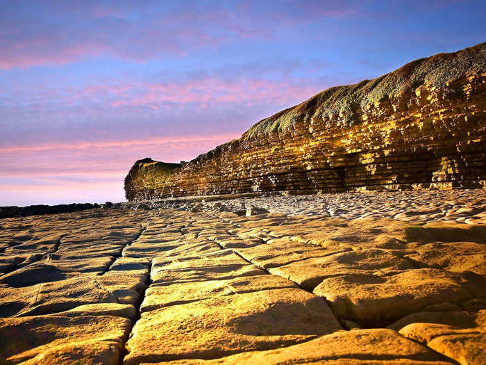 Llantwit Major Beach in south Wales may have been the location for this scene.