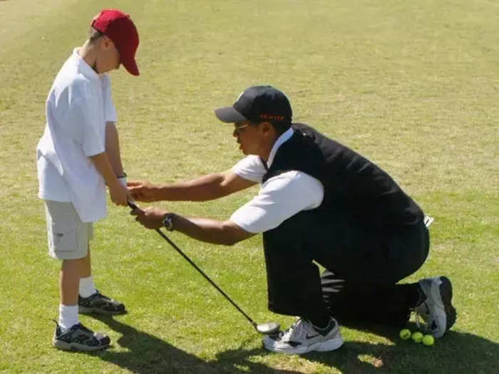 He devotes a ton of time and money to his at-risk youth charity, the Tiger Woods Foundation, giving $12 million to the foundation in 2012.