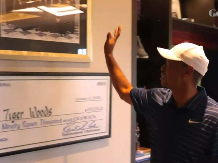 In his office, he still has the check from his first career win, at the Las Vegas Invitational in 1997.
